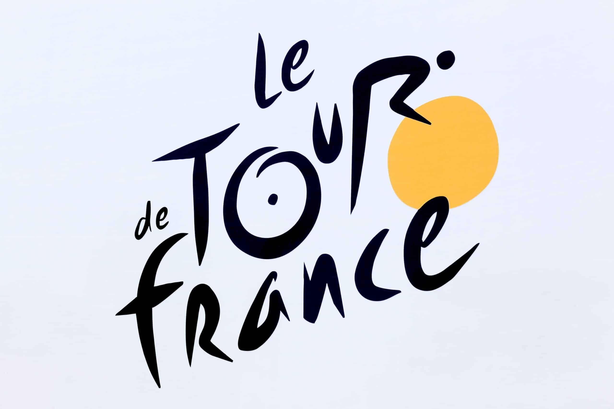 Villars, France - July 16, 2016: Logo of Tour de France cycling