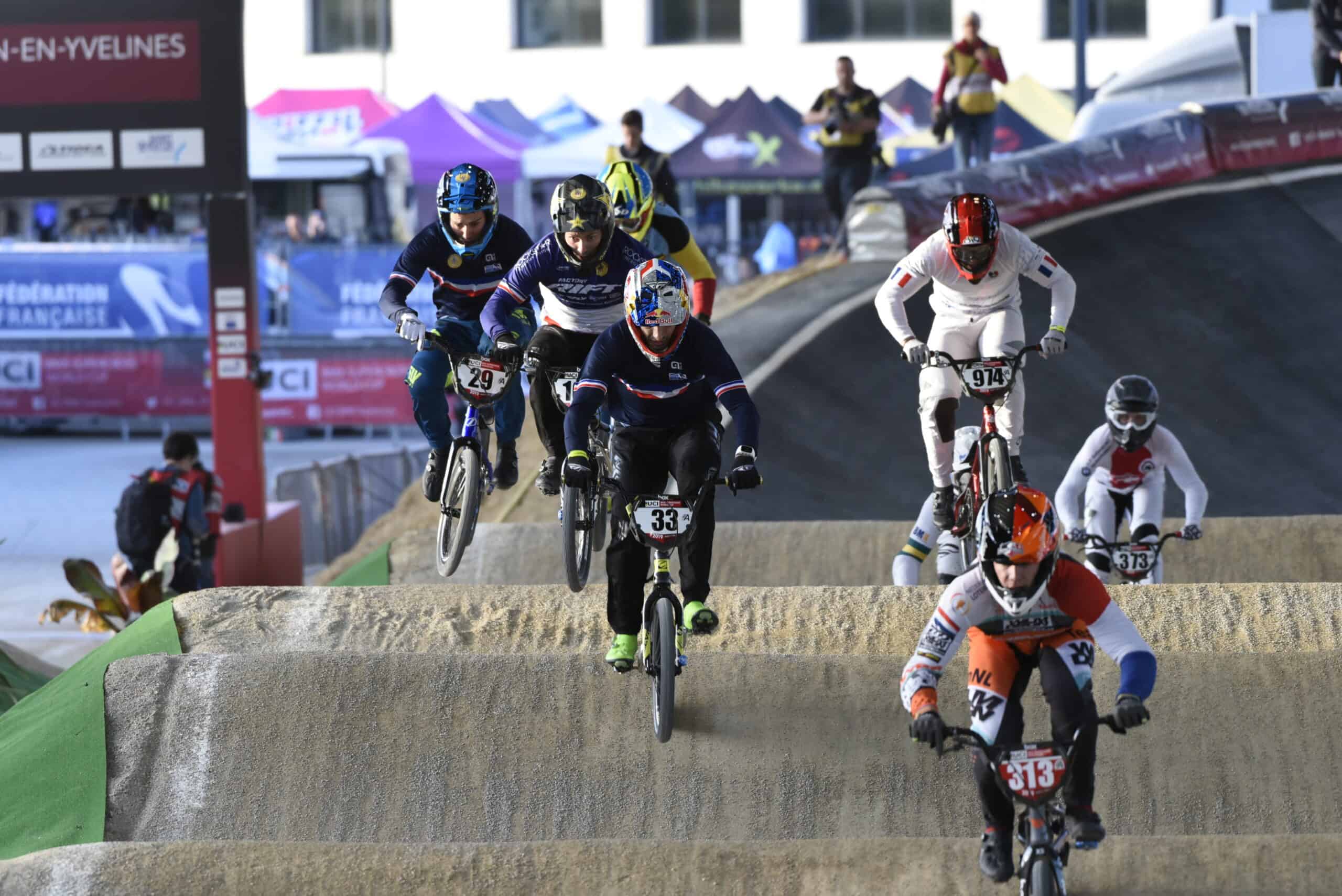 Coupe du monde de BMX au velodrome national manche samedi Victoire de Marion Valentino